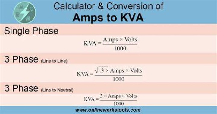 How do you calculate kVA?