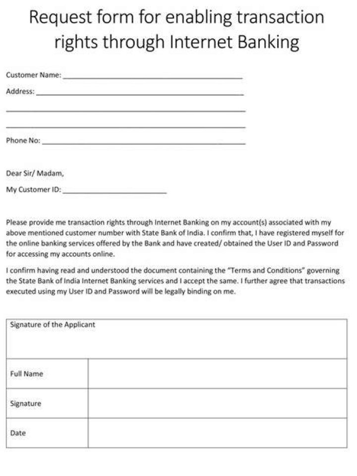 How do you write an application for transaction rights?
