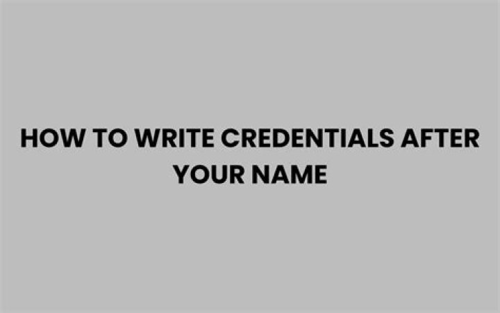How do you write MBA credentials after your name?