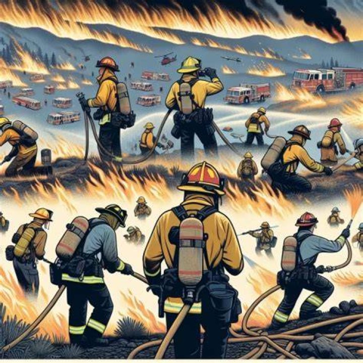 How many firefighters are working in California?