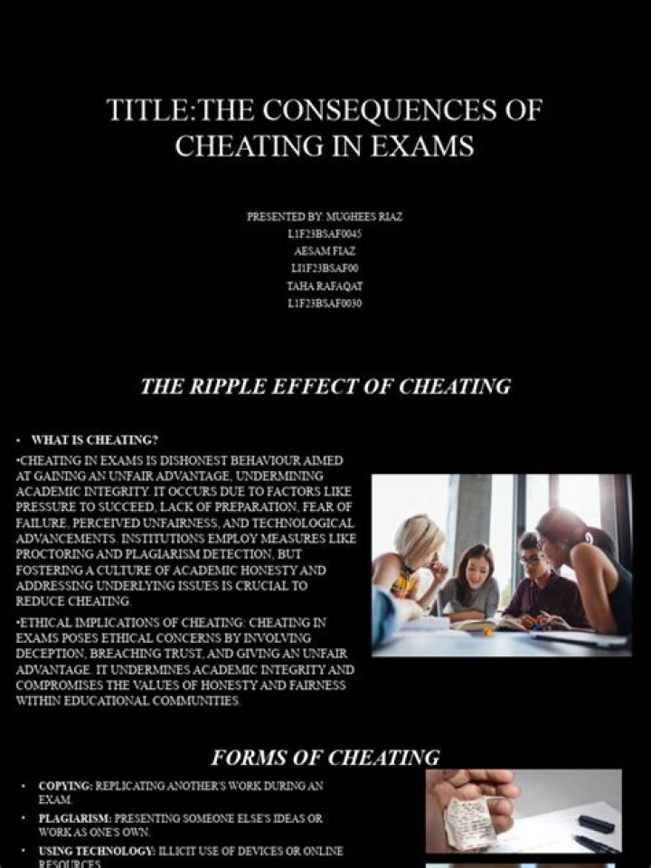 What are three consequences of cheating?