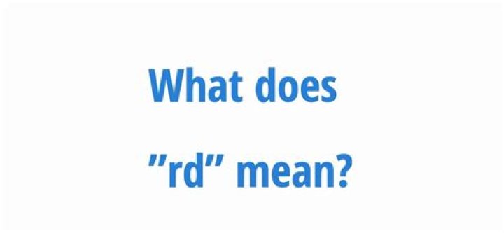What rd means?