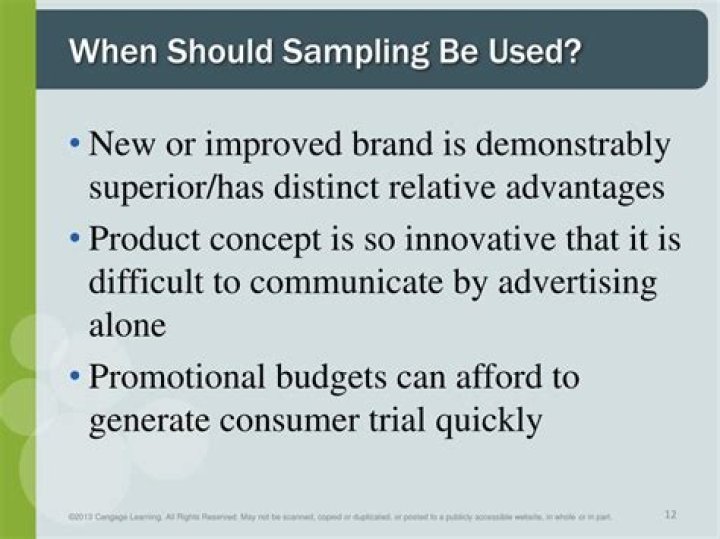 When should sampling be used?