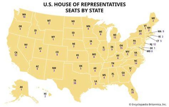 Which state has the most representatives in the House of Representatives?